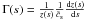 \hbox{$\Gamma(s) = \frac{1}{z(s)}\frac{1}{\tilde{c}_{\rm s}}\frac{{\rm d} z (s)}{{\rm d} s}$}