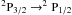 Mathematical equation: \hbox{$\rm ^{2}P_{3/2} \rightarrow^{2}P_{1/2}$}