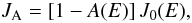 \begin{equation} J_\mathrm{A}=[1-A(E)]\,J_0(E), \end{equation}