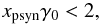 \begin{eqnarray} x_{\rm psyn} \gamma_{\rm 0} < 2, \label{thresholdpair} \end{eqnarray}