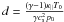 \hbox{$d=\frac{(\gamma -1)\kappa_\parallel T_0}{\gamma c^2_{\rm s} p_0}$}