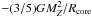 \hbox{$-(3/5) G \mz^{2}/R_{\rm core}$}
