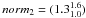 \hbox{$norm_{2} = (1.3^{1.6}_{1.0})$}