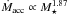 \hbox{$\dot M_{\rm acc} \propto M_\star^{1.87}$}