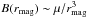 \hbox{$B(r_{\rm mag}) \sim \mu/r_{\rm mag}^3$}