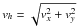 \hbox{$v_h=\sqrt{v_{ x}^2 + v_{ y}^2}$}