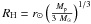 \hbox{$R_{\rm H} = r_\odot\left(\frac{M_{\rm p}}{3~M_{\odot}}\right)^{1/3}$}