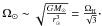 \hbox{$\Omega_{\odot} \sim \sqrt{\frac{GM_{\odot}}{r_{\odot}^3}} = \frac{ \Omega_{\rm H}}{\sqrt{3}}\cdot$}