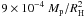 \hbox{$9\times 10^{-4}~M_{\rm p}/R_{\rm H}^2$}