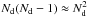 \hbox{$N_{\rm d}(N_{\rm d}-1)\approx N_{\rm d}^2$}