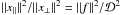 \hbox{$\norm{x_{\parallel}}^2/\norm{x_{\perp}}^2 = \norm{f}^2/\mathcal{D}^2$}