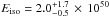 \hbox{$E_{\rm iso} = 2.0^{+1.7}_{-0.5}\,\times\,10^{50}$}