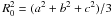 \hbox{$R_0^2 = (a^2 + b^2 + c^2)/3$}