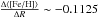\hbox{${\Delta\langle {\rm [Fe/H]}\rangle \over \Delta R}\sim -0.1125$}