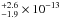 \hbox{$^{+2.6}_{-1.9} \times 10^{-13}$}