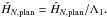 \hbox{$ \check{H}_{N,{\rm plan}} = \moy{M_p}{\hat{H}_{N,{\rm plan}}}/\Lambda_1 . $}