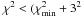Mathematical equation: \hbox{$\chi^2 < (\chi^2_{\rm min} + 3^2$}