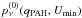 Mathematical equation: \hbox{$p_{\nu}^{(0)} (q_{{\rm PAH}},U_{{\rm min}})$}