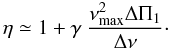 \appendix \setcounter{section}{2} \begin{equation} \label{fit_eta_sismo_app} \coeff \simeq 1 + \gamma\ {\numax^2 \Tg \over \Dnu}\cdot \end{equation}