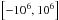 \hbox{$\left[-10^{6},10^{6}\right]$}