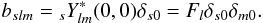\appendix \setcounter{section}{1} \begin{equation} b_{slm} = {}_sY^\ast_{lm}(0,0) \delta_{s0} = \sqbeam \delta_{s0}\delta_{m0}. \end{equation}
