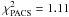 \hbox{$\chi^2_{\rm PACS}=1.11$}