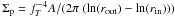 \hbox{$\Sigma_{\rm p}= f_T^{-4} A /(2\pi~({\rm ln}(r_{\rm out})-{\rm ln}(r_{\rm in})))$}