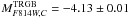 Mathematical equation: \hbox{$M_{F814W,C}^{\rm TRGB}=-4.13 \pm 0.01$}