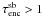 Mathematical equation: \hbox{$\tau^{\rm sb}_{\rm enc} > 1$}
