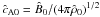Mathematical equation: \hbox{${\hat c}_{\rm A0}={\hat B}_0/(4\pi {\hat \rho}_0)^{1/2}$}