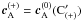 Mathematical equation: \hbox{$\vec{c}_{\rm A}^{(+)}=\vec{c}_{\rm A}^{(0)}({\rm C'_{(+)}})$}