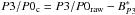 Mathematical equation: \hbox{${P3/P0_{\rm c}}= {P3/P0_{\rm raw}} - {{B}_{P3}^*}$}