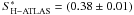 Mathematical equation: \hbox{$S^*_{\rm {\tiny H-ATLAS}} = (0.38 \pm 0.01)$}