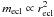 Mathematical equation: \hbox{$m_{\rm ecl} \propto r_{\rm ecl}^2$}
