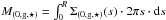 Mathematical equation: \hbox{$M_{(0,{\rm g},\star)} = \int_0^{R} \Sigma_{(0,{\rm g},\star)}(s) \cdot 2 \pi s \cdot {\rm d}s$}