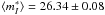 Mathematical equation: \hbox{$\langle m^{*}_{I}\rangle=26.34\pm0.08$}