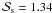 Mathematical equation: \hbox{$\mathcal{S}_{\rm s} =1.34$}