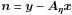 Mathematical equation: \hbox{$\nb=\yb-\Ab_\etab \xb$}