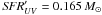 Mathematical equation: \hbox{${\it SFR}^{\prime }_{UV}=0.165\,M_{\odot}\,$}