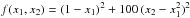 Mathematical equation: \hbox{$f(x_1, x_2) = (1 - x_1)^2 + 100 \, (x_2 - x_1^2)^2$}