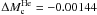 Mathematical equation: \hbox{$\Delta M_{\rm c}^{\rm He} = -0.00144$}