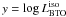 Mathematical equation: \hbox{$y = \log L_{\rm BTO}^{\rm iso}$}
