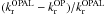 Mathematical equation: \hbox{$(k_{\rm r}^{\rm OPAL} - k_{\rm r}^{\rm OP})/k_{\rm r}^{\rm OPAL}$}