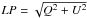 Mathematical equation: \hbox{$LP=\sqrt{Q^2+U^2}$}