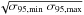 Mathematical equation: \hbox{$\sqrt{{\sigma_{\rm 95,min}~\sigma_{\rm 95,max}}}$}