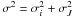 Mathematical equation: \hbox{$\sigma^{2} = \sigma_{i}^{2} + \sigma_{J}^{2}$}
