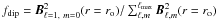 Mathematical equation: \hbox{$f_\text{dip}=\vec{B}_{\ell=1,~m=0}^{2}(r=r_{\rm o})/\sum_{\ell,m}^{\ell_{\text{max}} }\vec{B}_{\ell, m } ^ { 2 } (r=r_{\rm o})$}