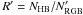 Mathematical equation: \hbox{$R' = N_{\rm HB}/N'_{\rm RGB}$}