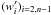 Mathematical equation: \hbox{$(w'_{i})_{i=2,n-1}$}