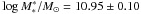 Mathematical equation: \hbox{$\log M_\ast^*/M_\odot ={10.95\pm0.10}$}
